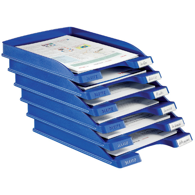 [52370035] Brievenbak Leitz Plus Slim A4 blauw