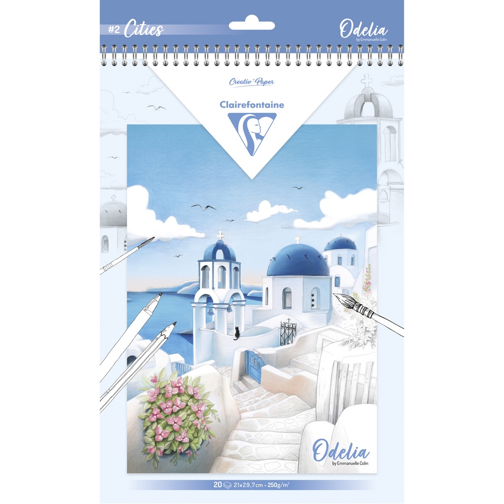 [95742C] Kleurboek Clairefontaine Odelia A4 Steden