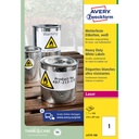 Etiket Avery L4775-100 210x297mm 100st