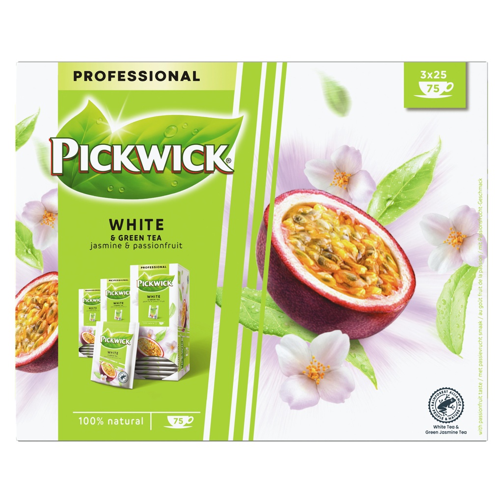 [8711000585245] Thee Pickwick white green jasmin passion 25x1.5gr