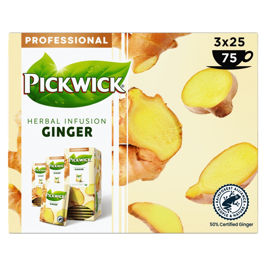 [8711000585399] Thee Pickwick ginger 25x1.5gr
