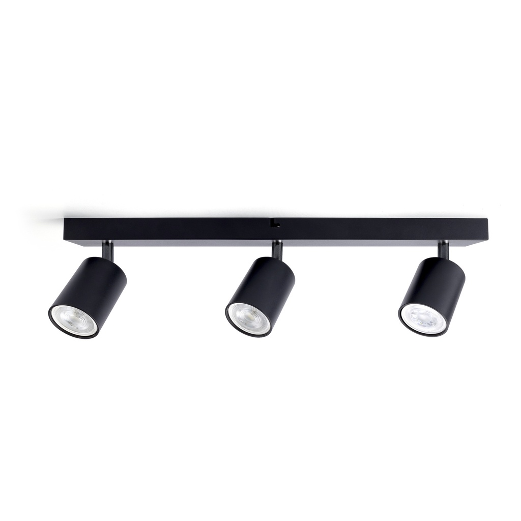 Plafondspot Integral Siena 3 spot IP20 GU10 zwart