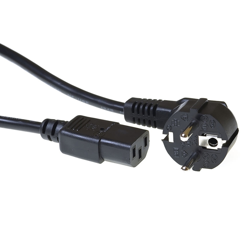 [AK5010] Kabel ACT Netsnoer CEE 7/7 male - C13 zwart 2.5m
