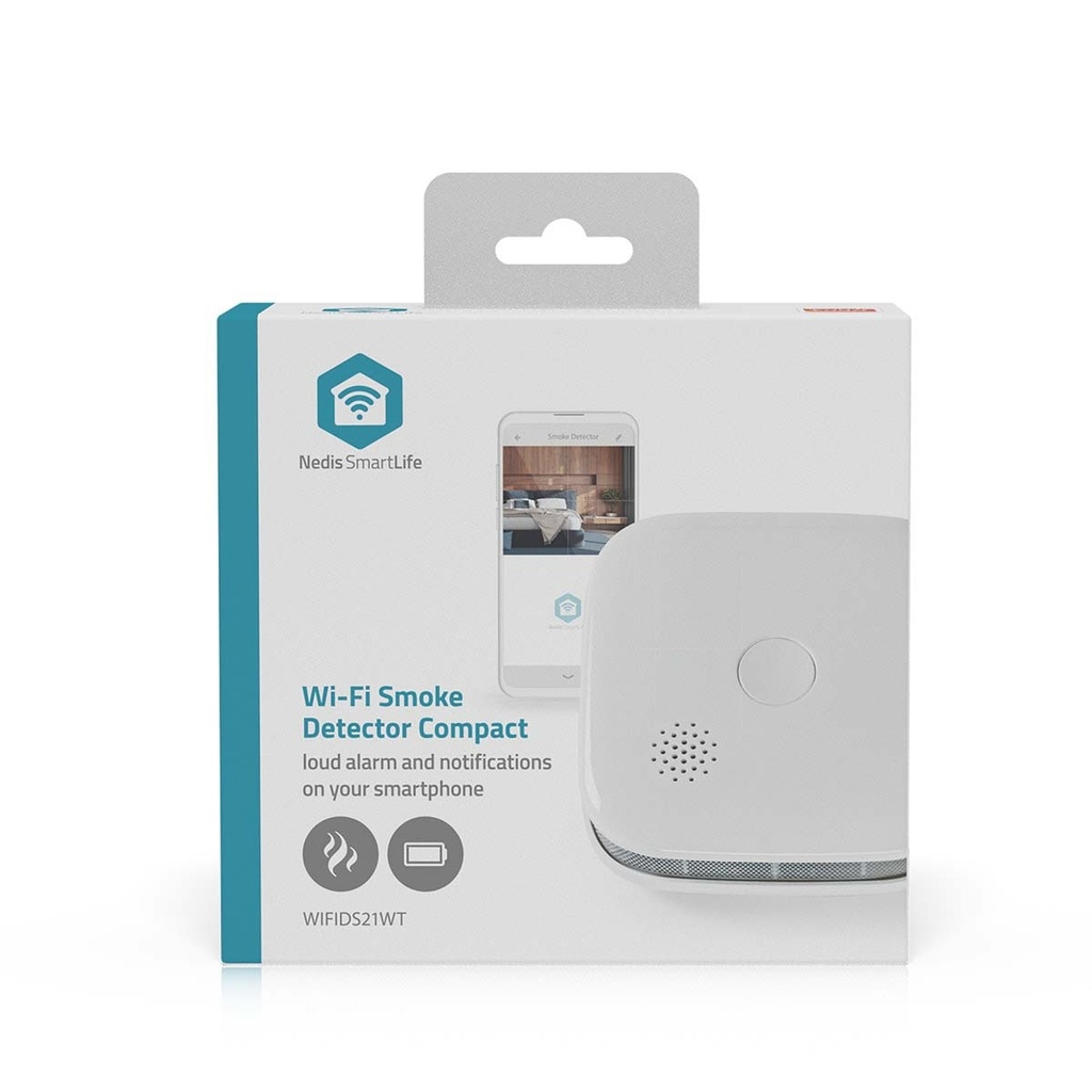 [WIFIDS21WT] Rookmelder Nedis Smartlife Wifi 10 jaar sensor wit