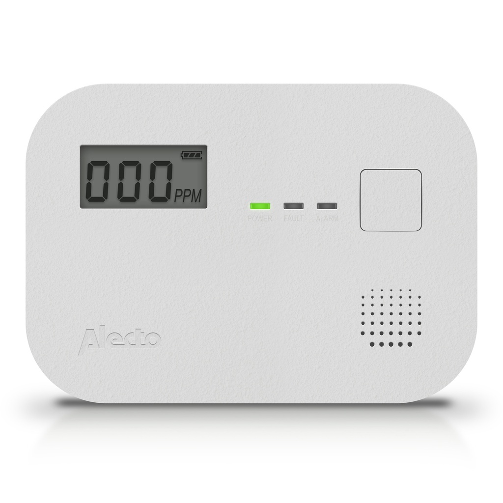 [COA3910] Koolmonoxidemelder Alecto 10 jaar sensor wit