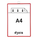 Zichtpanelenframe hangend Tarifold A4 rood 5st