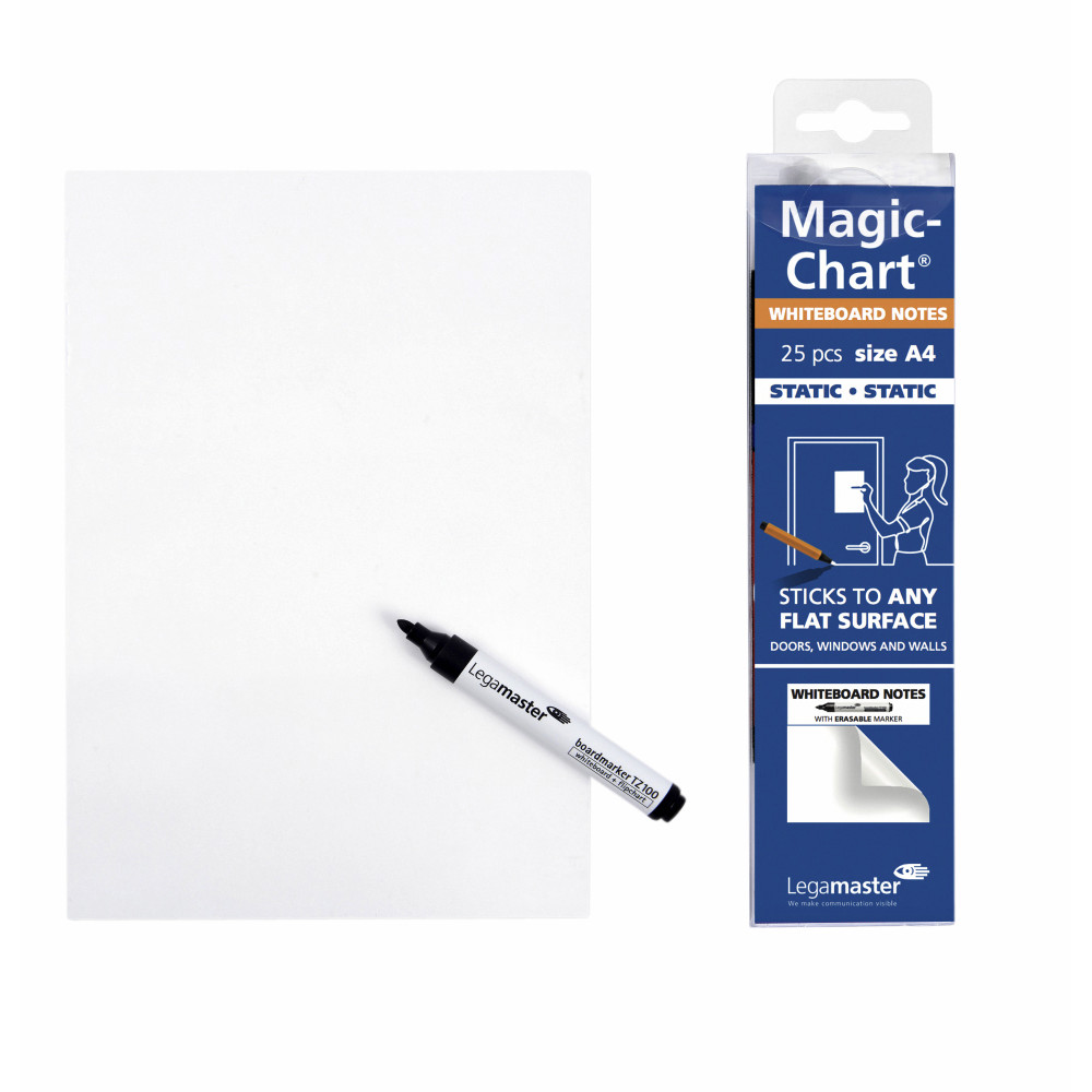 [7-159100-A4] Magic chart notes Legamaster whiteboard 20x30 wit