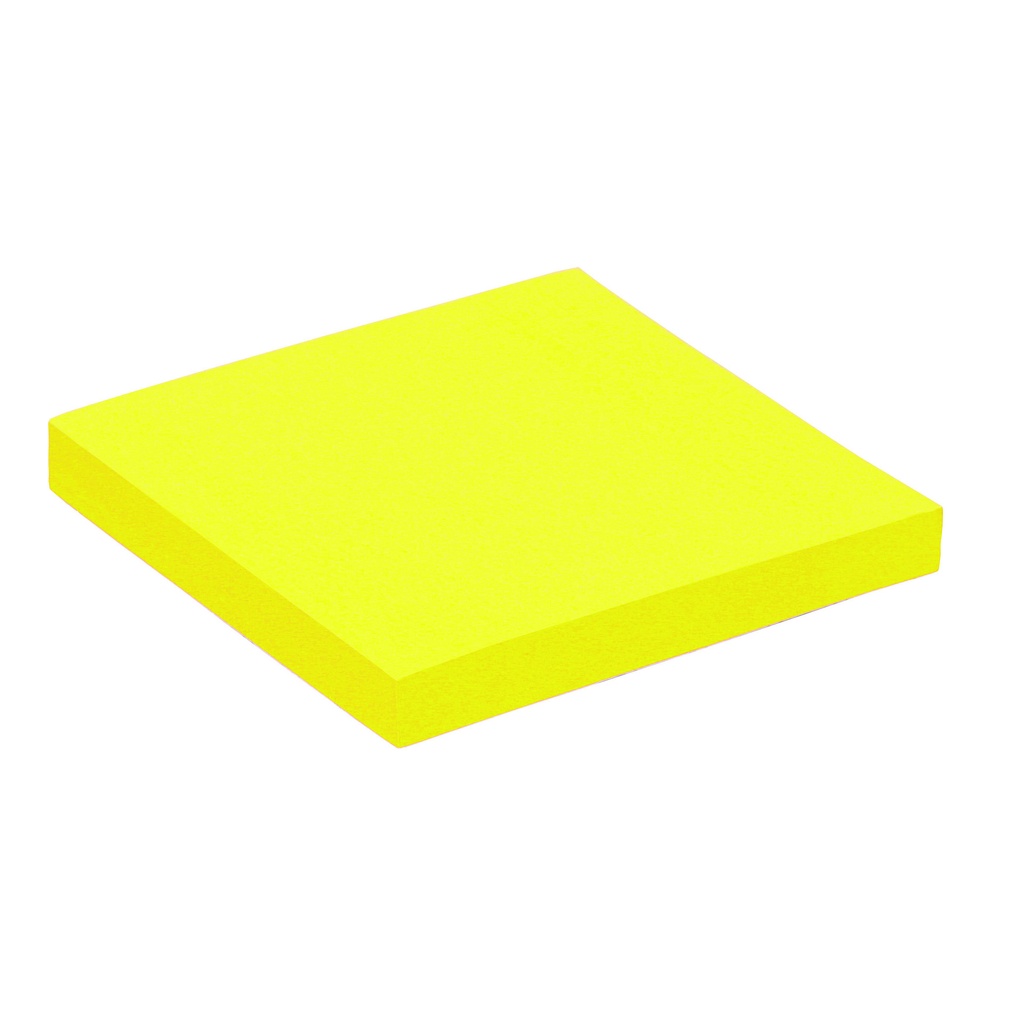 [Q 21133 FSC] Memoblok Quantore 76x76mm neon geel 100