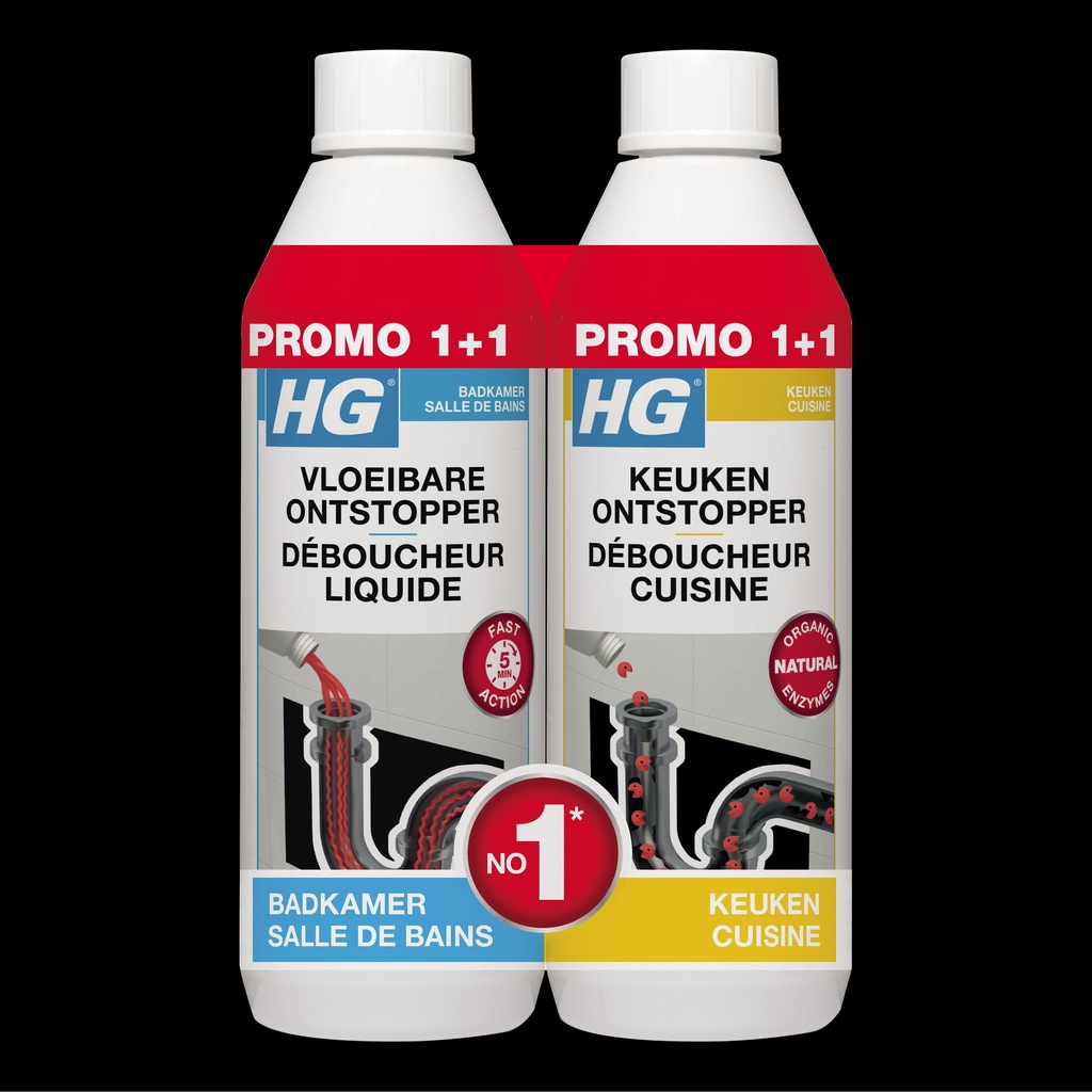 Afvoerontstopper HG Promopack 2x500ml