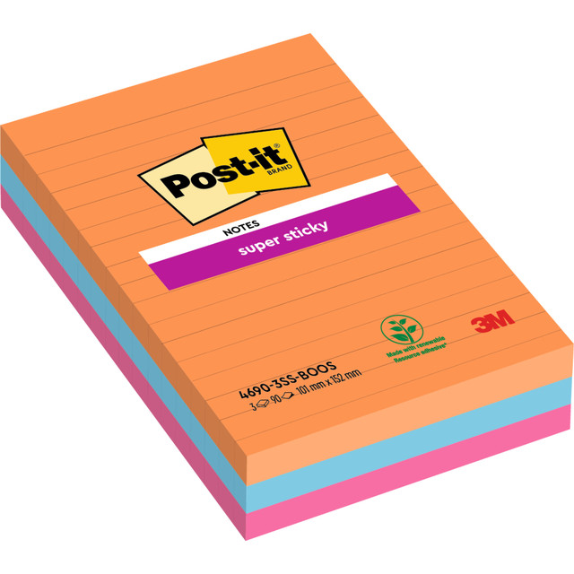 [70005271997] Memoblok Post-it 4690 Super Sticky 101x152mm Bngkk