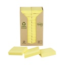 Memoblok Post-it 653 38x51mm recycled geel