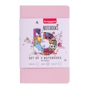 Notitieboek Bruynzeel Teens A6 set 3st glitter