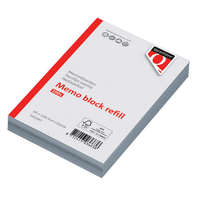 [392487] Memoblok Quantore losbladig 140x90x20mm 200v