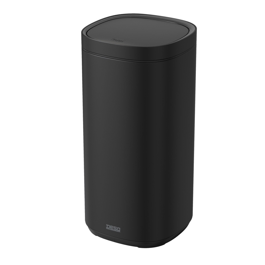 [6132.09] Afvalbak Desq Touch 50 liter RVS zwart
