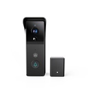 Videodeurbel Nedis Wifi 3MP Full HD zwart