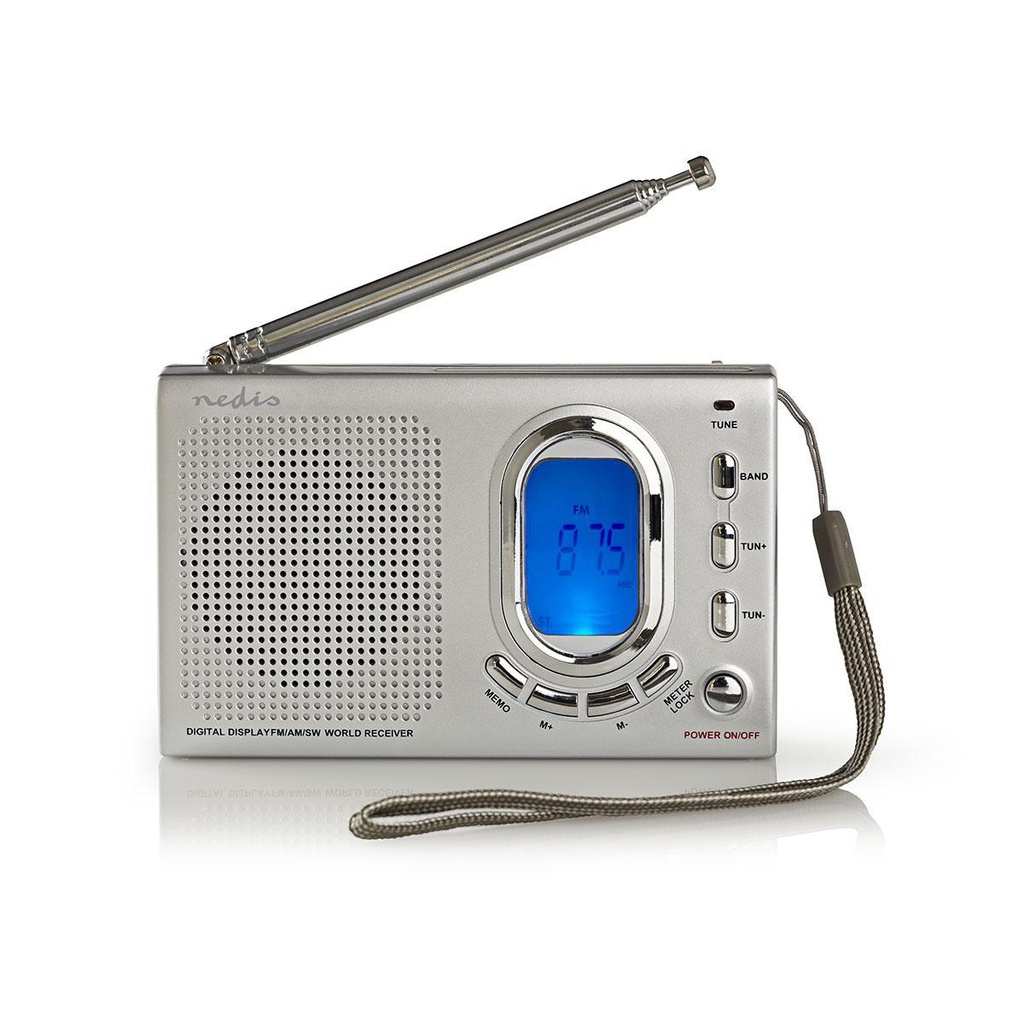 [5412810292196] Wereldradio Nedis met wekker RDWR1000GY