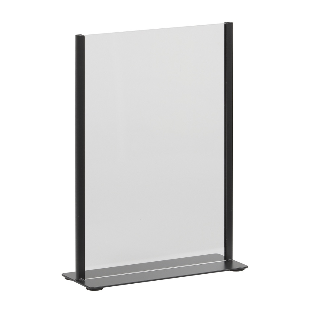 [351025] Kaarthouder Europel zwart metaal met acryl bord A4