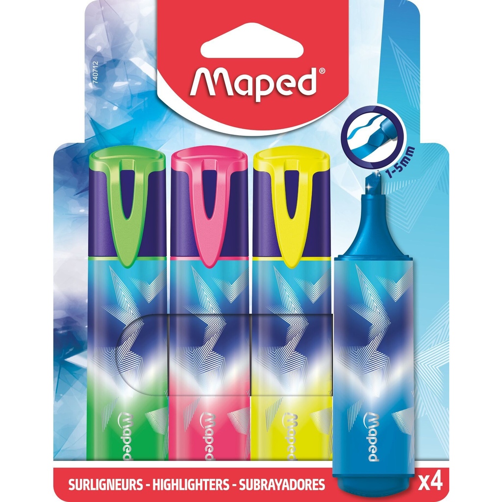 [740712] Markeerstift Maped Arctic Vibes set 4 kleuren