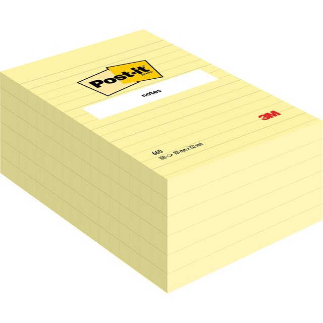 [FT7100172753] Memoblok Post-it 660 lijn 102x152mm canary yellow
