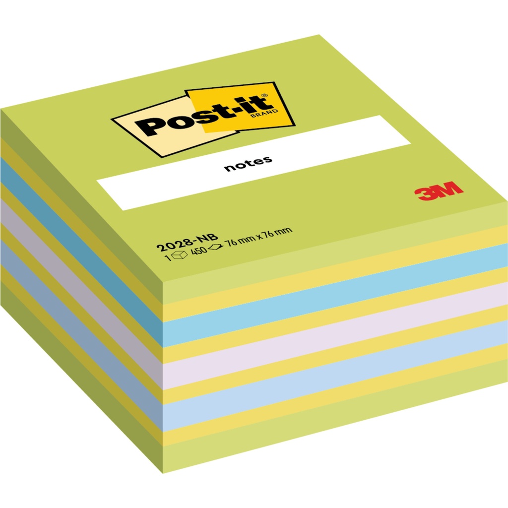 [FT510093253] Memoblok Post-it 2028 76x76mm kubus assorti