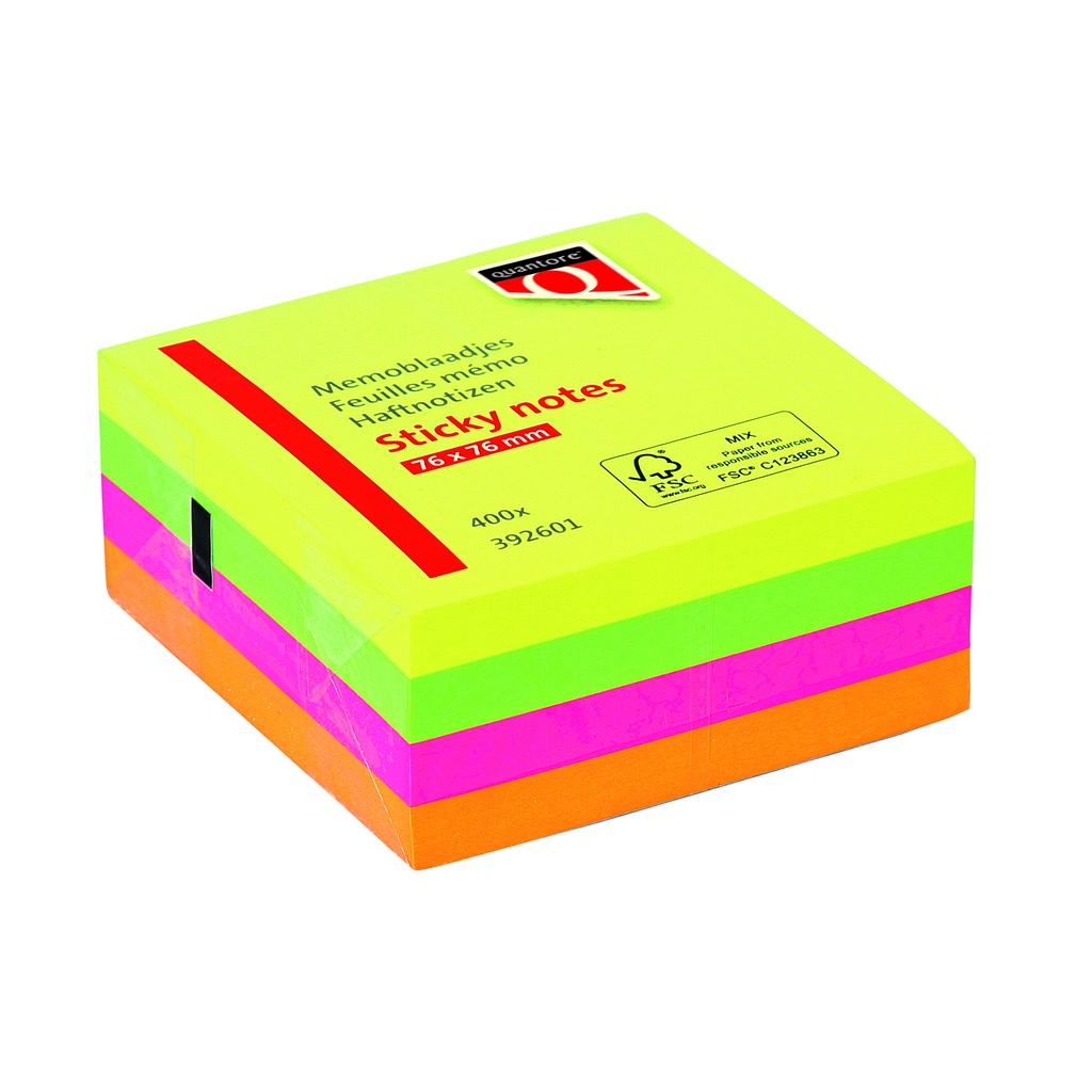 [392601] Memoblok Quantore 76x76mm sticky neon ass