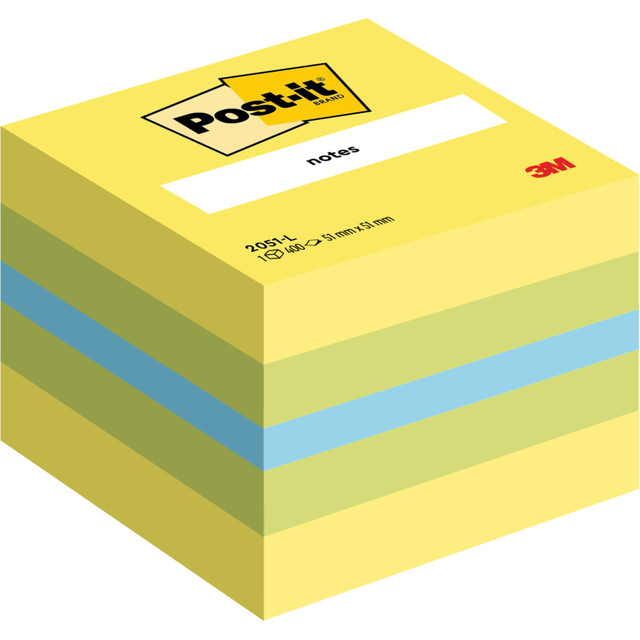 [FT510091729] Memoblok Post-it 2051 51x51mm kubus lemon