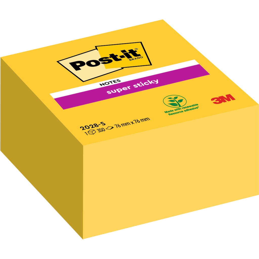 [70071417300] Memoblok Post-it 2028 Super Sticky 76x76mm gl