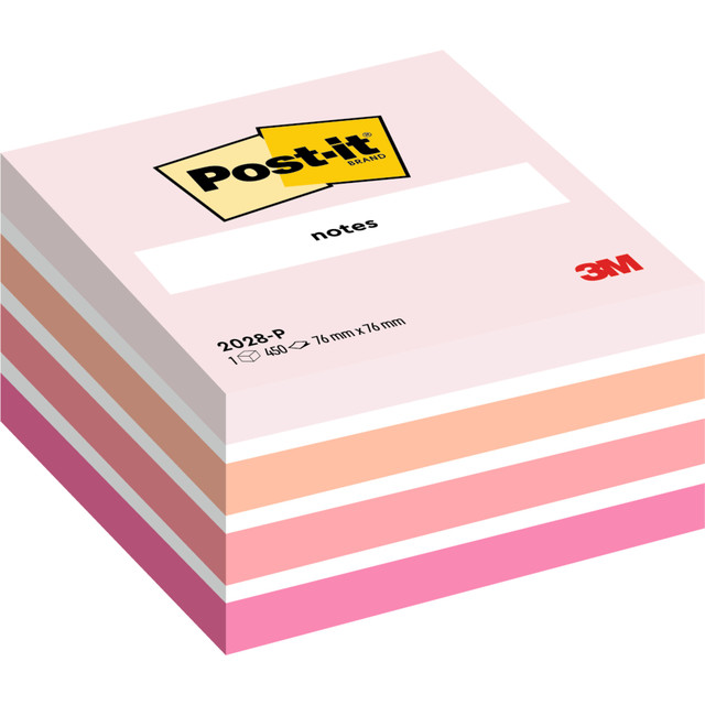 [FT510093170] Memoblok Post-it 2028 76x76mm kubus pastel roze