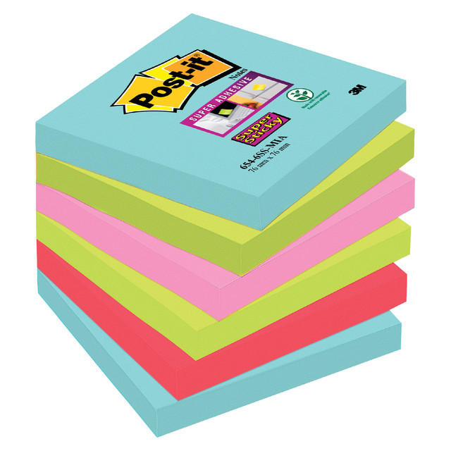 [70005291227] Memoblok Post-it 654 Super Sticky 76x76mm Cosmic