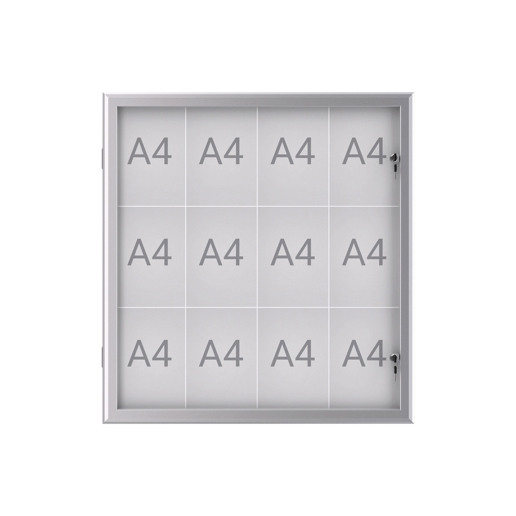 Buiten- binnenvitrine MAULexcite 12xA4 slot