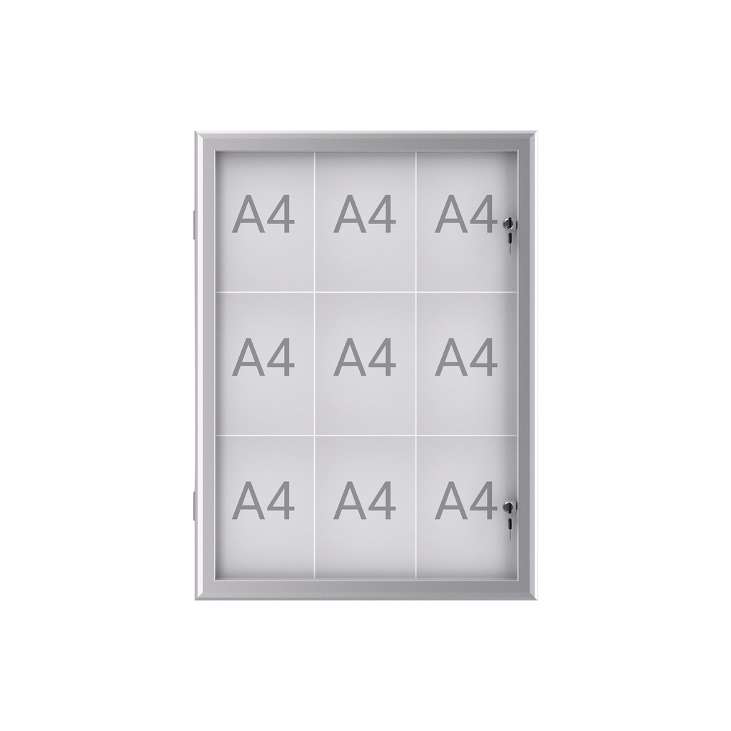 Buiten- binnenvitrine MAULexcite 9xA4 slot