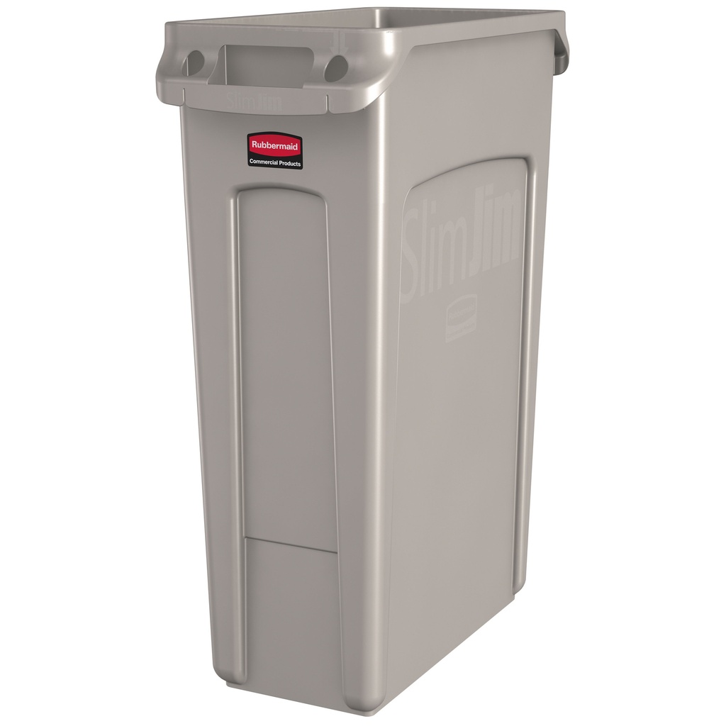Afvalbak Rubbermaid Slim Jim VT 87L beige
