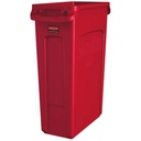 Afvalbak Rubbermaid Slim Jim VT 87L rood