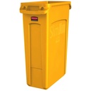 Afvalbak Rubbermaid Slim Jim VT 87L geel