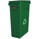 Afvalbak Rubbermaid Slim Jim VT 87L groen