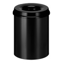 Papierbak+vlamdover Vepabins 15l rnd 26cm zwart
