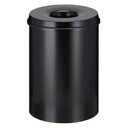 Papierbak+vlamdover Vepabins 30liter 33.5cm zwart