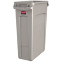 Afvalbak Rubbermaid Slim Jim Vented 87L grijs