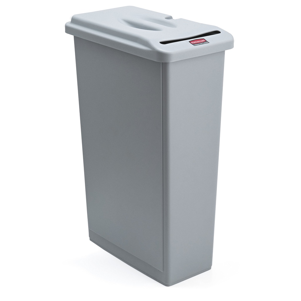 [FG9W1500LGRAY] Afvalbak Rubbermaid Slim Jim vertrouwelijk 87l grs