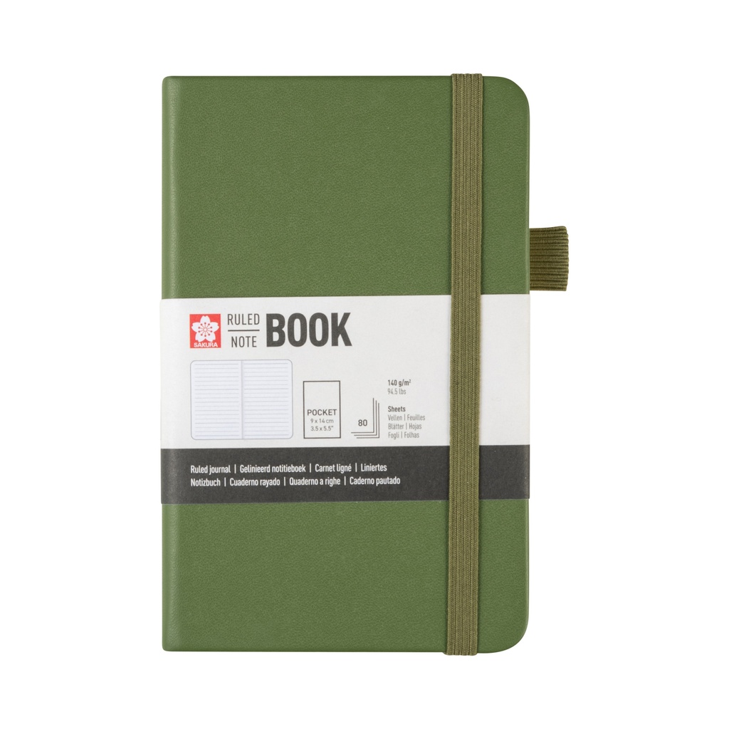 [94146901] Notitieboek Sakura pocket lijn dennennaald