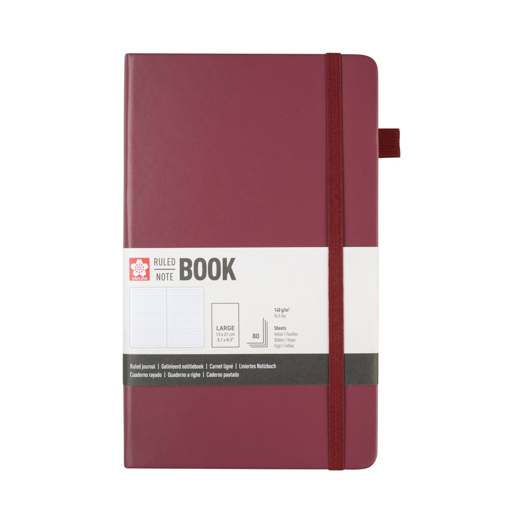 [94146703] Notitieboek Sakura large lijn moerbei