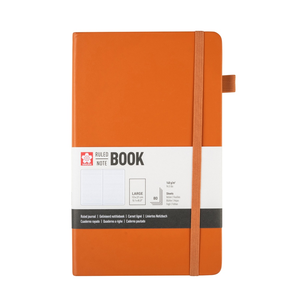 [94146603] Notitieboek Sakura large lijn amber