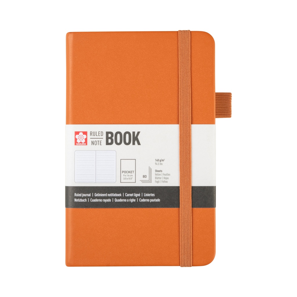 [94146601] Notitieboek Sakura pocket lijn amber