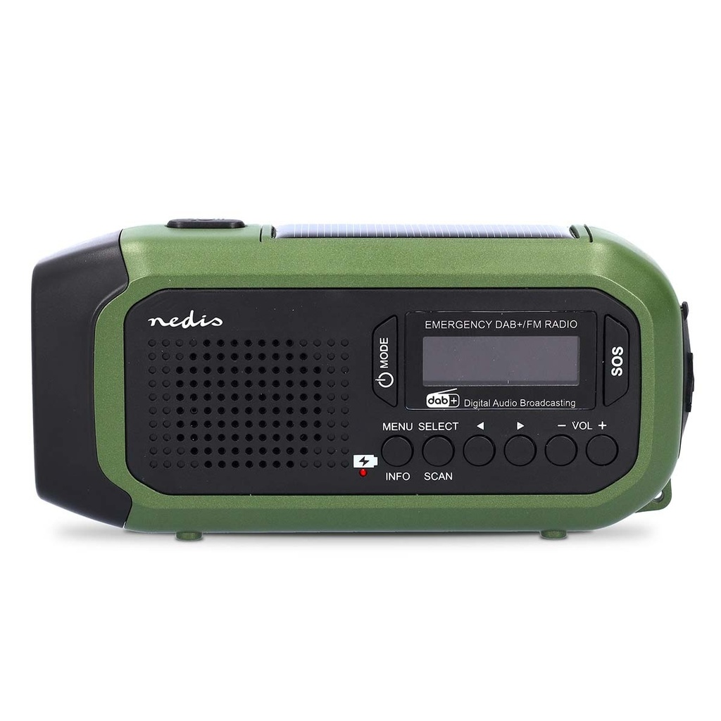 [RDDBCR2000GN] Noodradio Nedis DAB+ FM zonnepaneel
