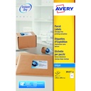 Etiket Avery J8167-25 199.6x289.1mm wit 25st