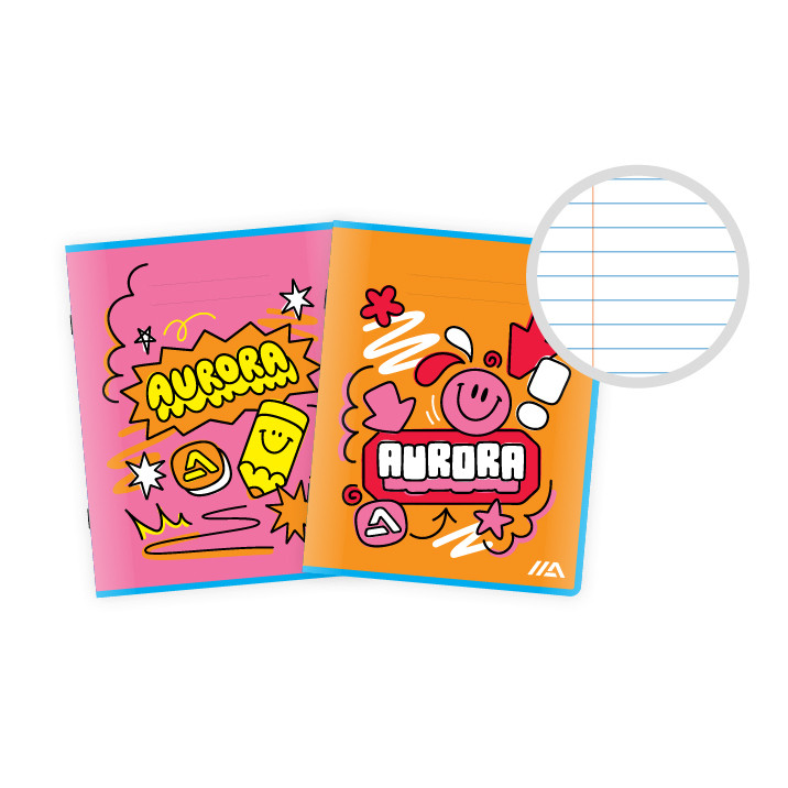 [100G1L] Schrift Aurora A5 lijn 200pag 60gr