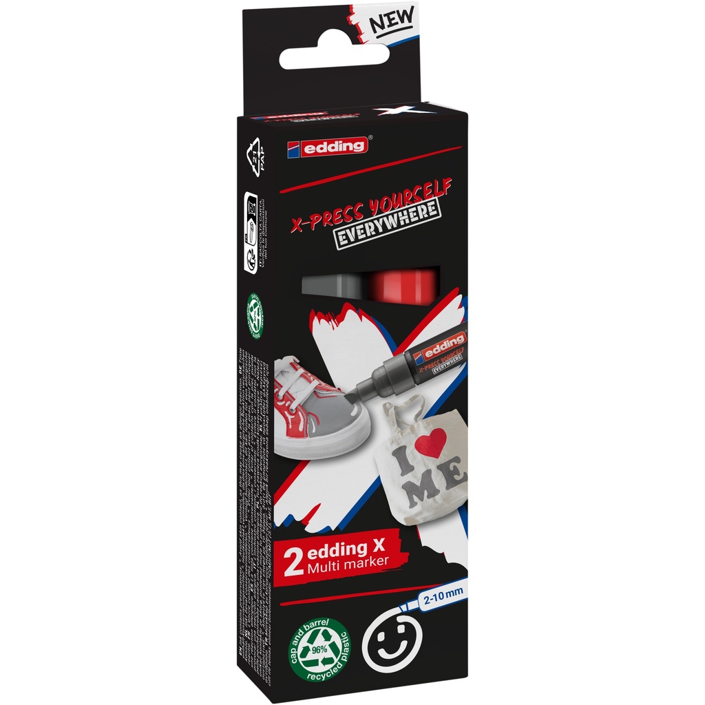 Edding 6900 X multi m. 2pcs set yay grey