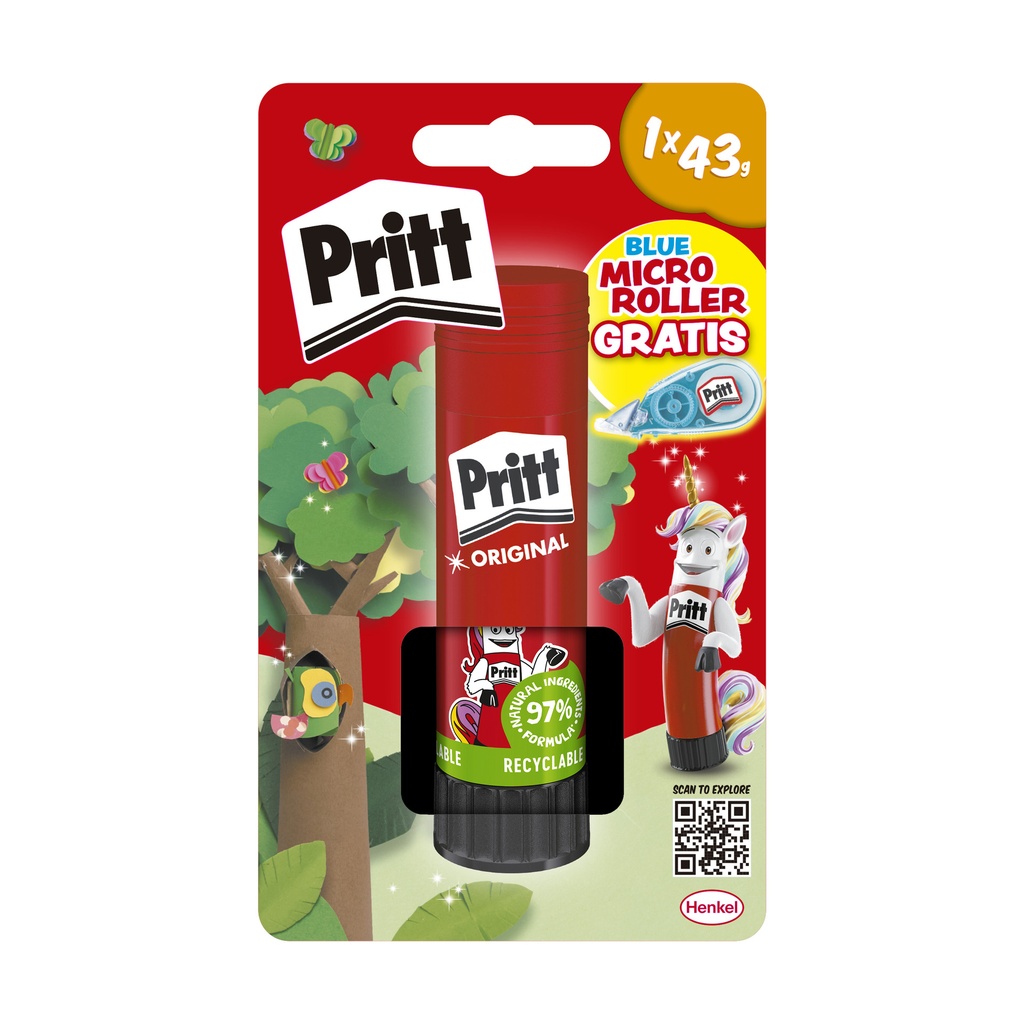 [2884087] Lijmstift Pritt Stick 43gr + gratis corr. roller