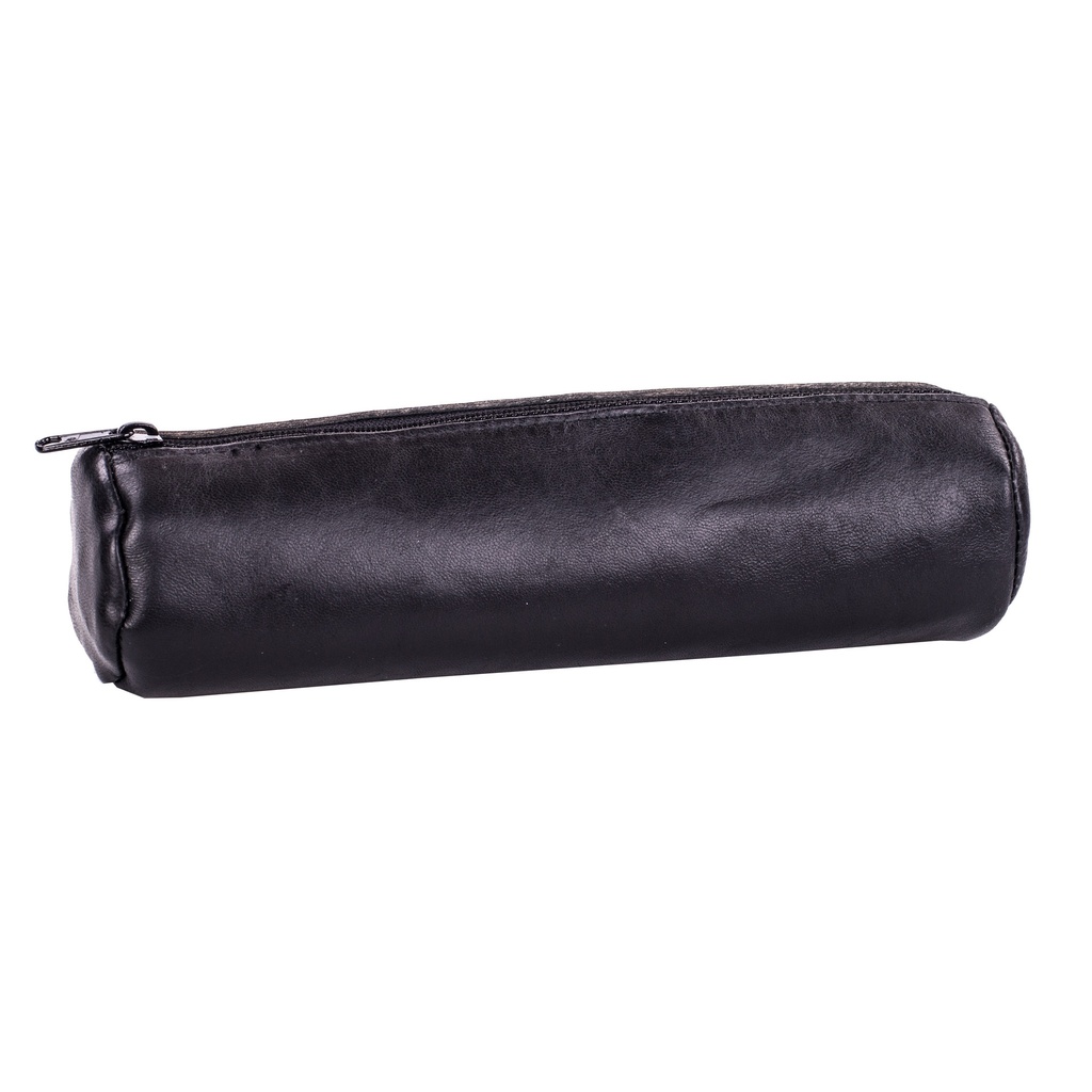 [100203492] Pennenetui Oxford 22x6cm leer rond zwart