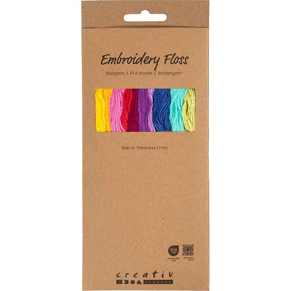 [412774] Borduurgaren Creativ Company 8mx1mm set 10 kleuren